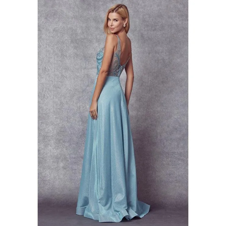 Embellished Bodice Prom Dress