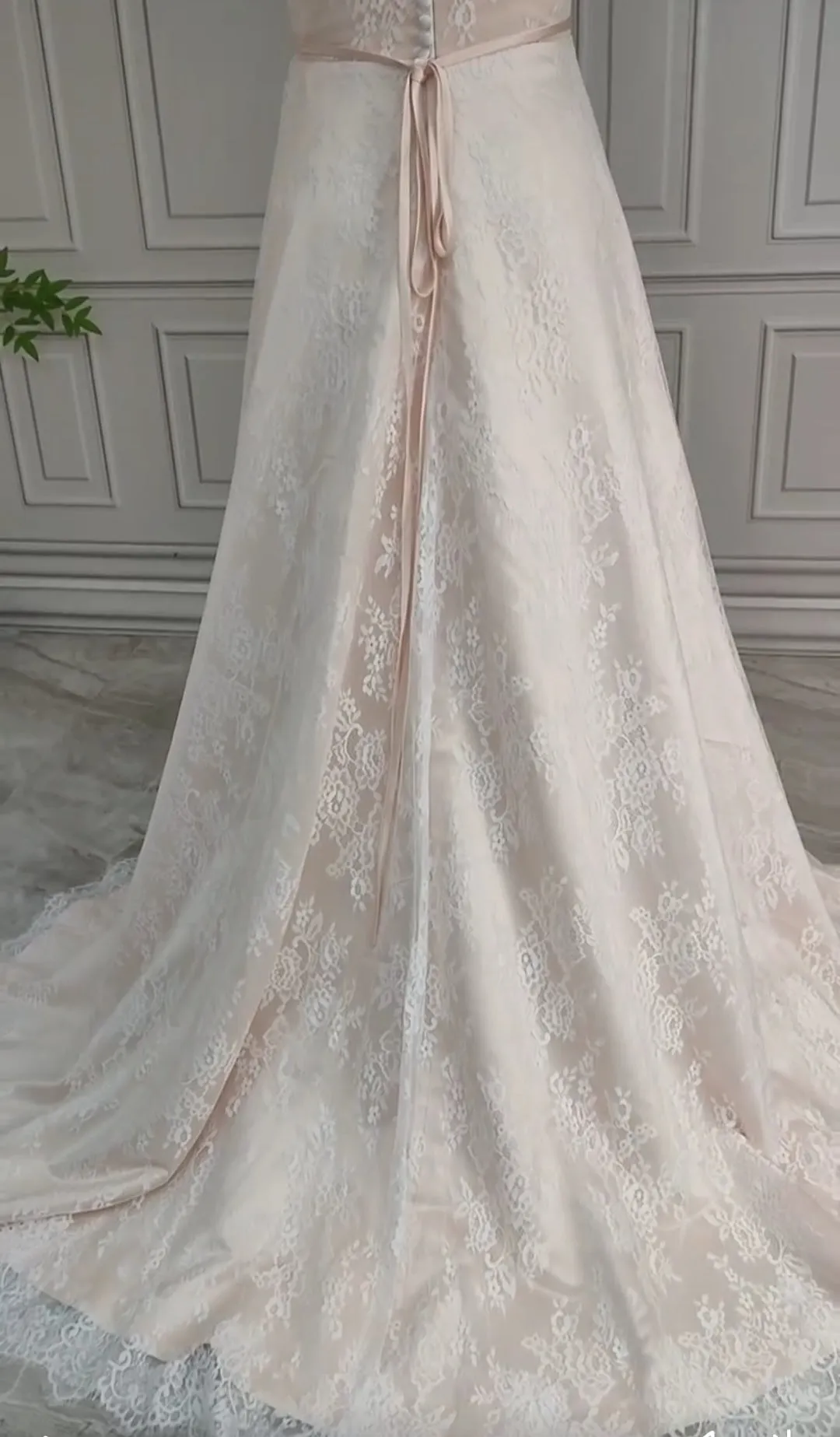Eyelash Lace A Line Wedding Gown