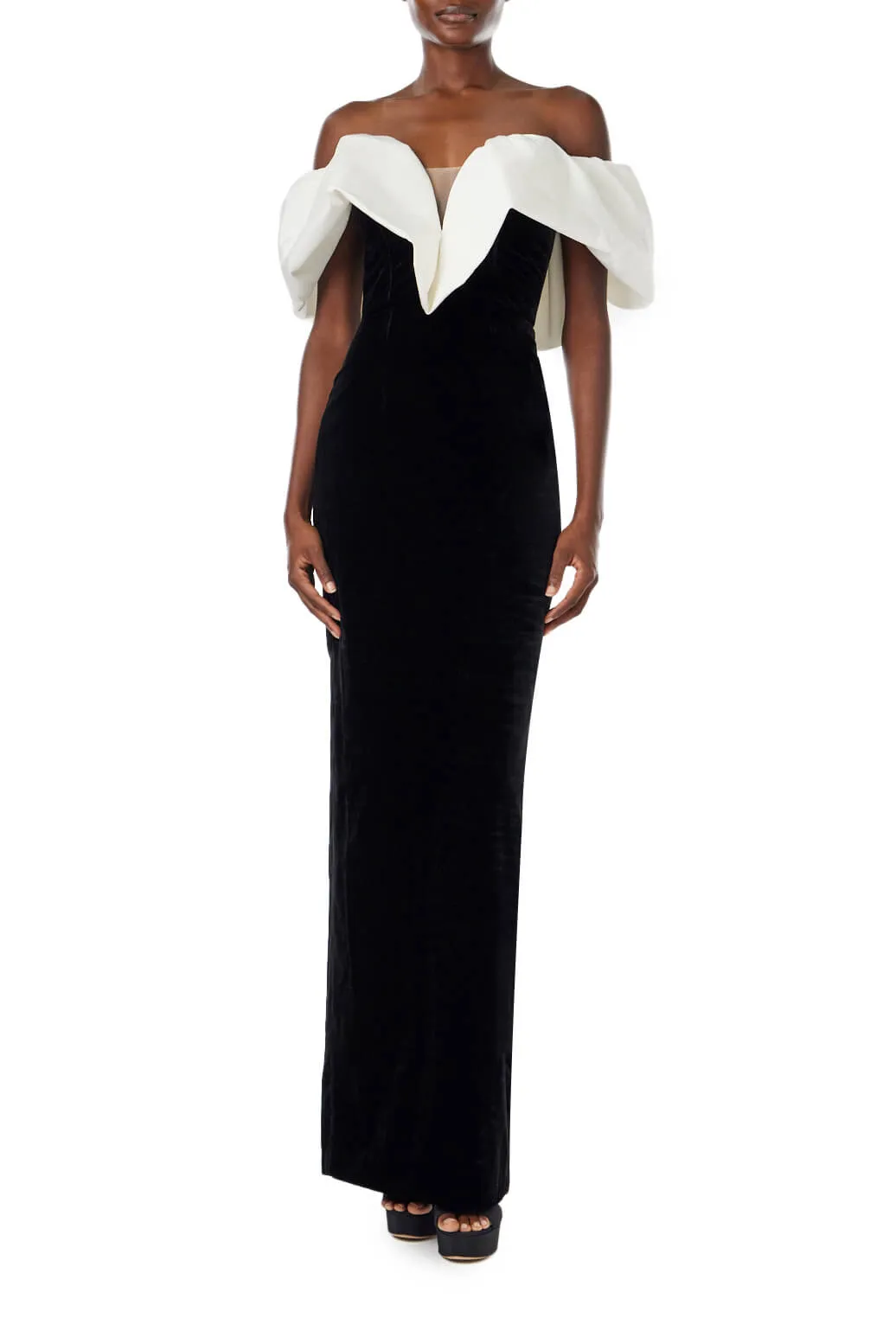 Off-the-Shoulder Column Gown
