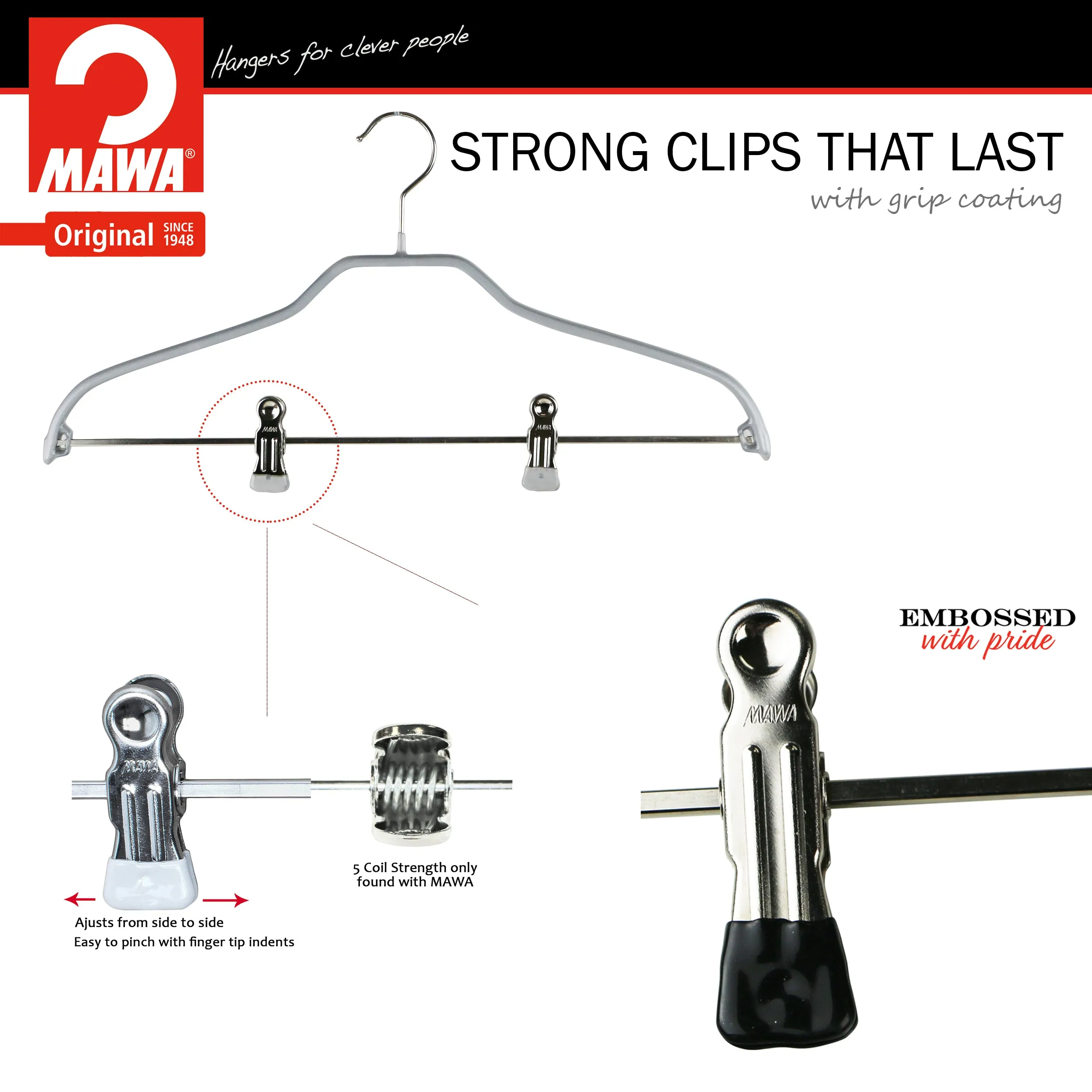 Silhouette Shirt with Grip Coated Clips, 40-FK, Silver